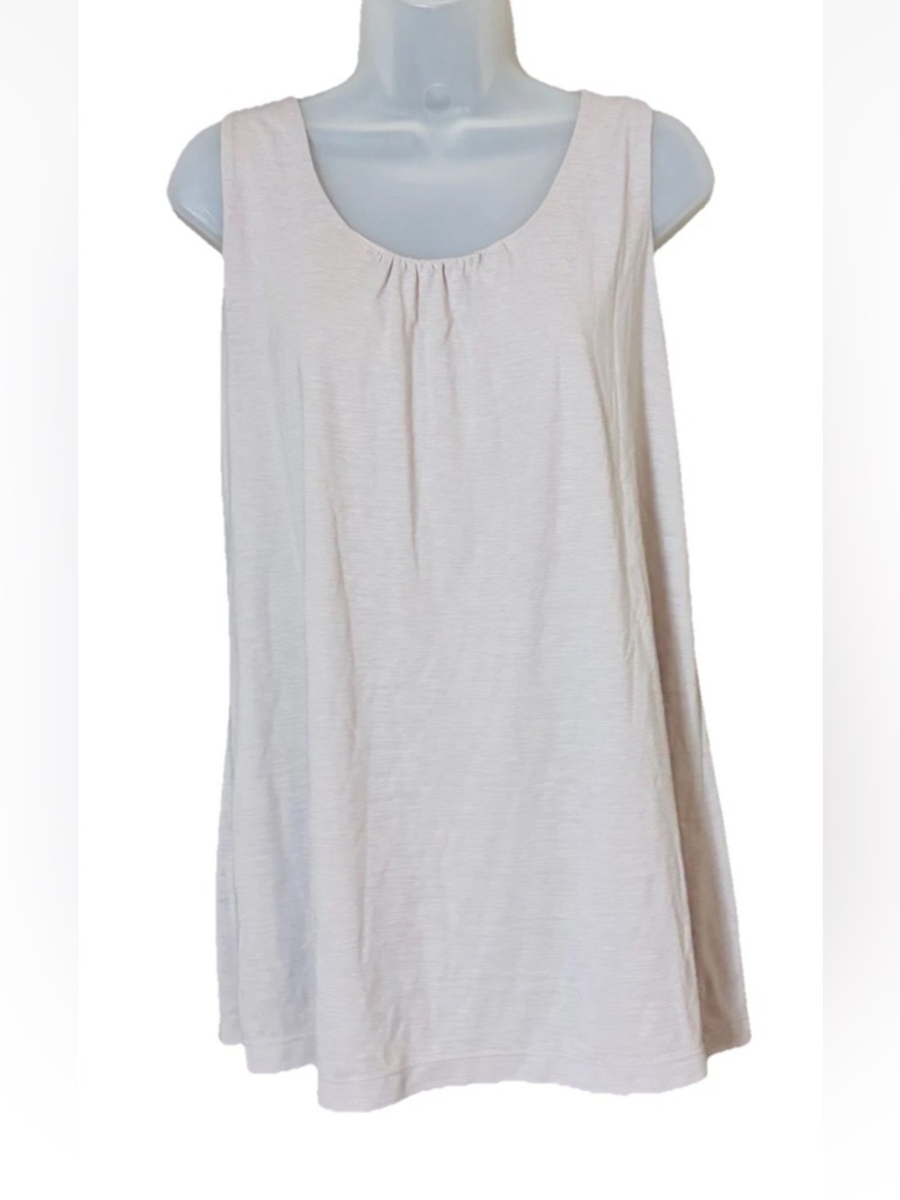 J. Jill Tank Women’s Medium Tan Sleeveless Beach Casual Neutral Minimalist Top